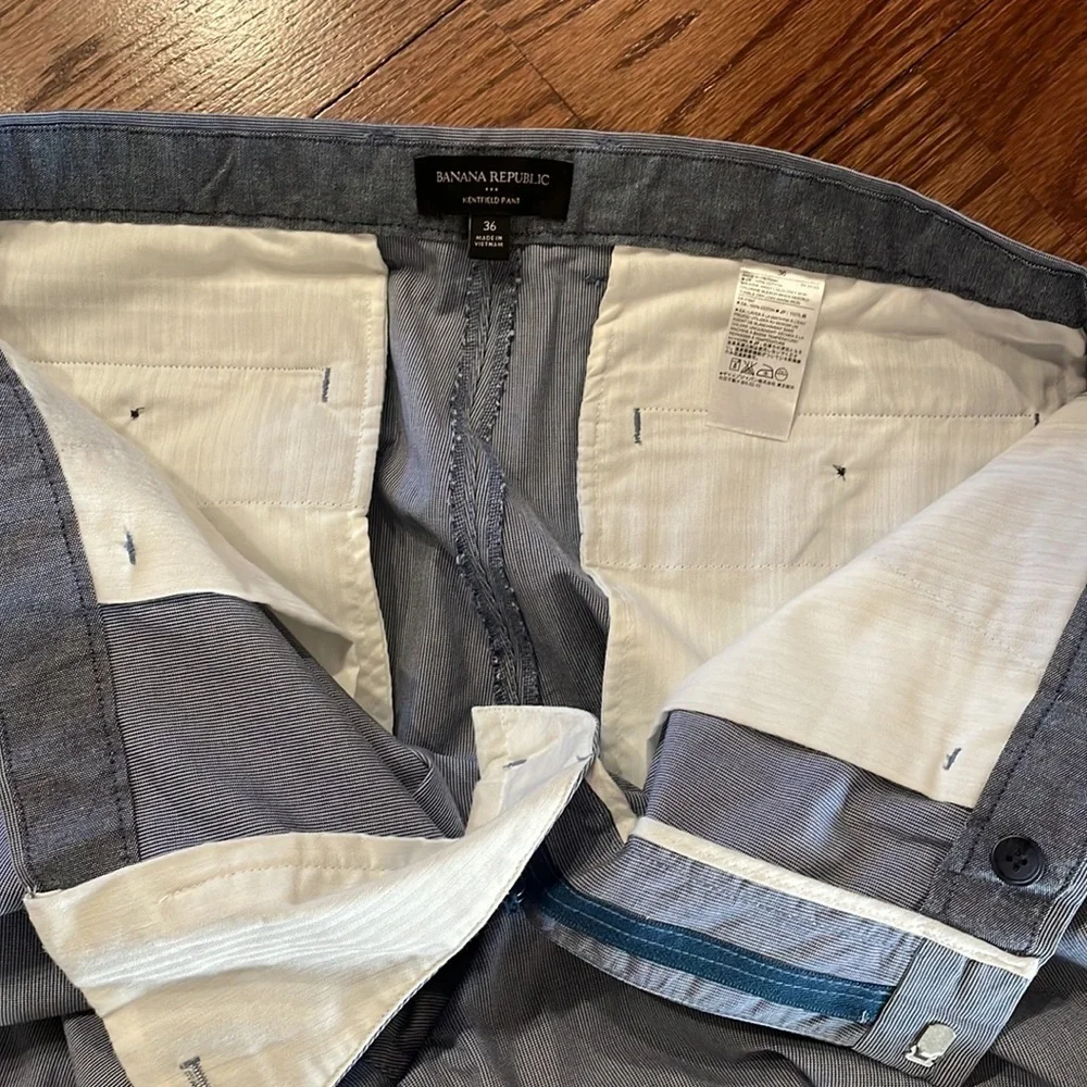 BANANA REPUBLIC KENTFIELD MENS pants 100% cotton light blue size 36 x 31